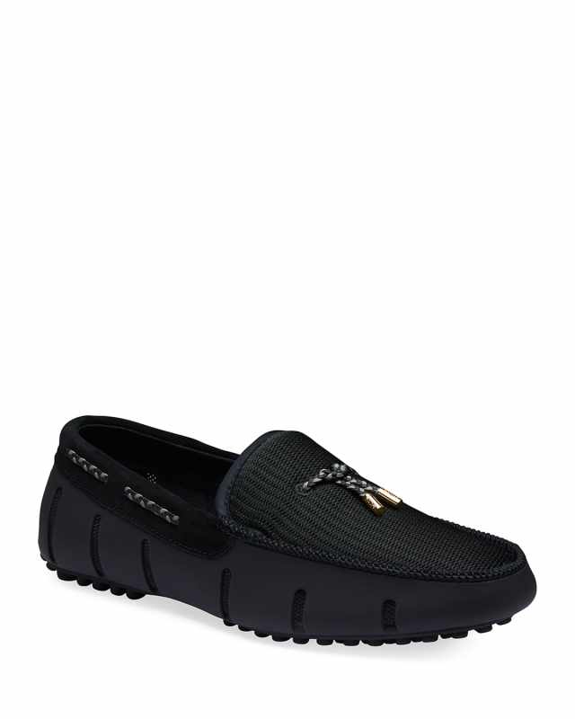Men's Lux Tassel Water Loafers, Black